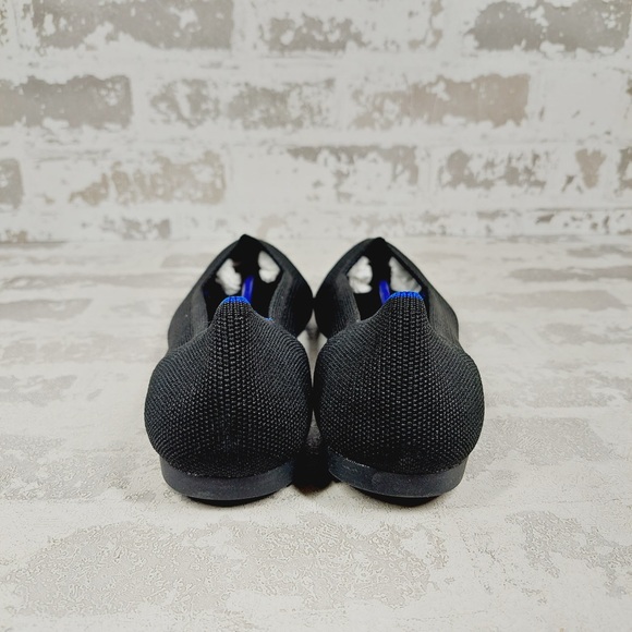 NEW Rothy's The Flat Black Knit Pointy Toe Slip On Loafers E195 - Picture 2 of 8